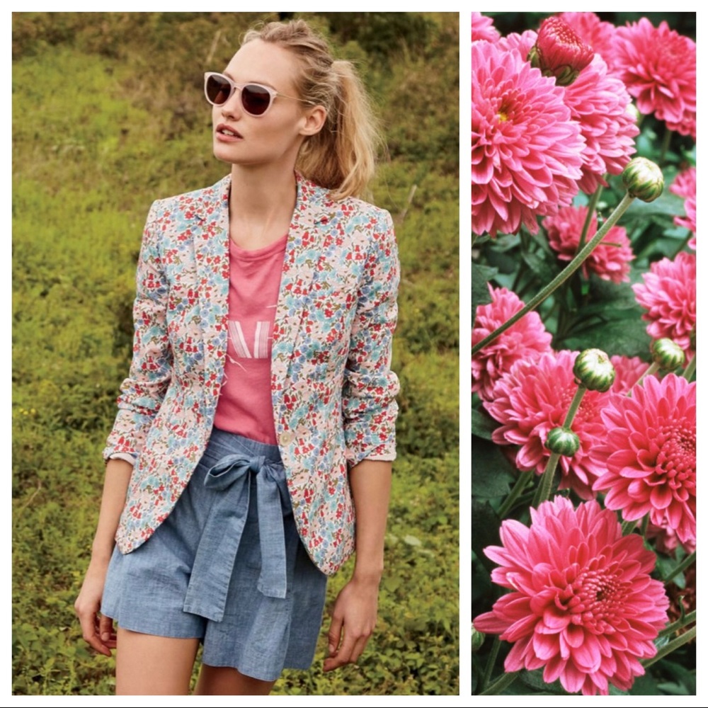 J. Crew Campbell Blazer In Liberty Poppy Floral